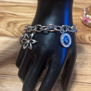 Guess Women's Black and SilverTone Charm Bracelet